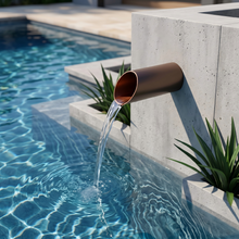 Stainless Steel Waterfall Spout, 12" Long Spillway Scupper