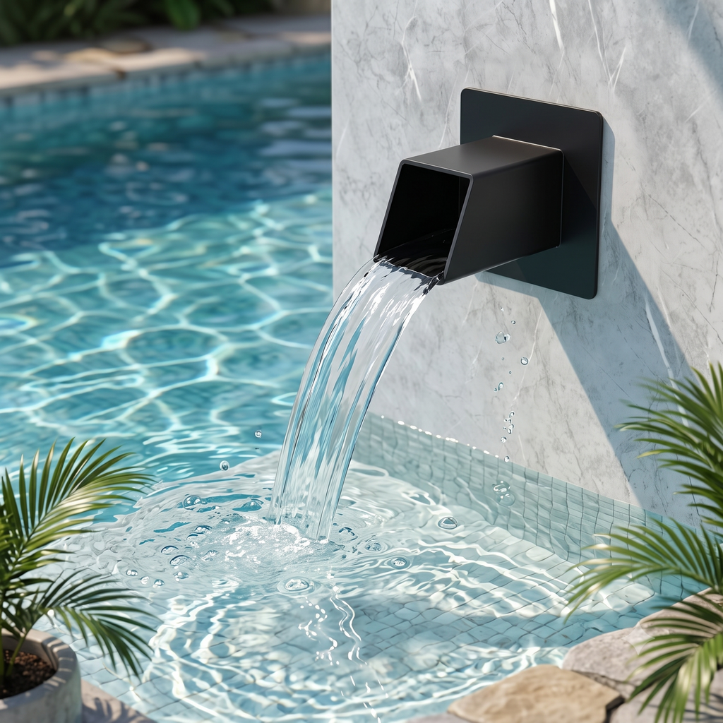 2 Inch 316 Stainless Steel Square Water Fountain Spout