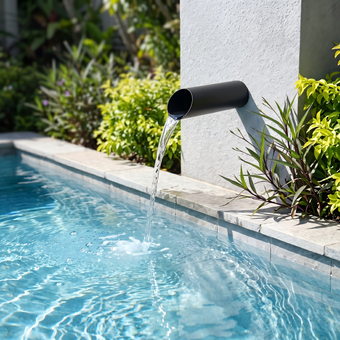 Stainless Steel Waterfall Spout, 12