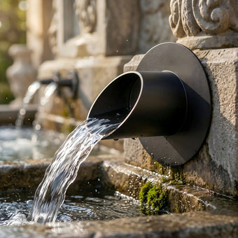 PONDO 316 Stainless Steel Fountain Splash Guard Ring – Outdoor Water Feature Splash Reduction Ring for Ponds & Garden Fountains