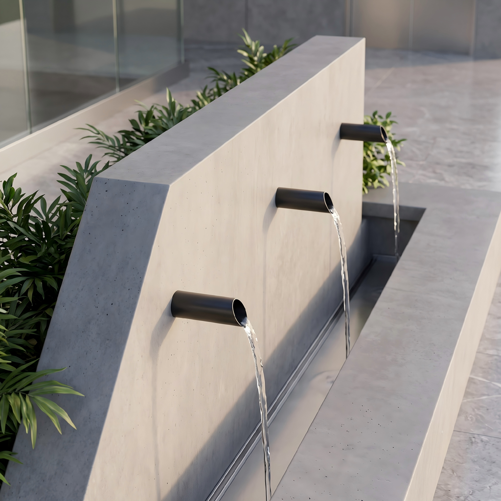 Stainless Steel Waterfall Spout, 12" Long Spillway Scupper