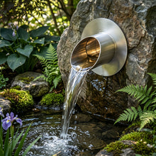 PONDO 316 Stainless Steel Fountain Splash Guard Ring – Outdoor Water Feature Splash Reduction Ring for Ponds & Garden Fountains