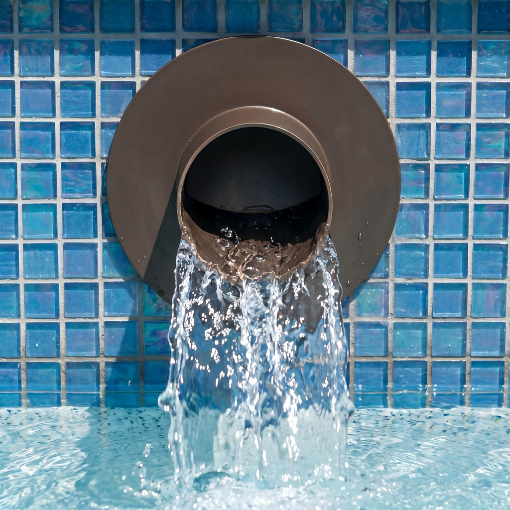 PONDO 316 Stainless Steel Fountain Splash Guard Ring – Outdoor Water Feature Splash Reduction Ring for Ponds & Garden Fountains