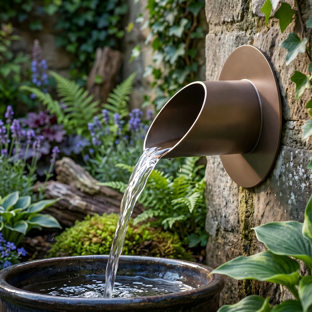 PONDO 316 Stainless Steel Fountain Splash Guard Ring – Outdoor Water Feature Splash Reduction Ring for Ponds & Garden Fountains