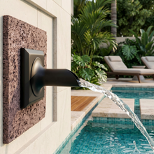Round Water Fountain Spout & Spillway Scupper