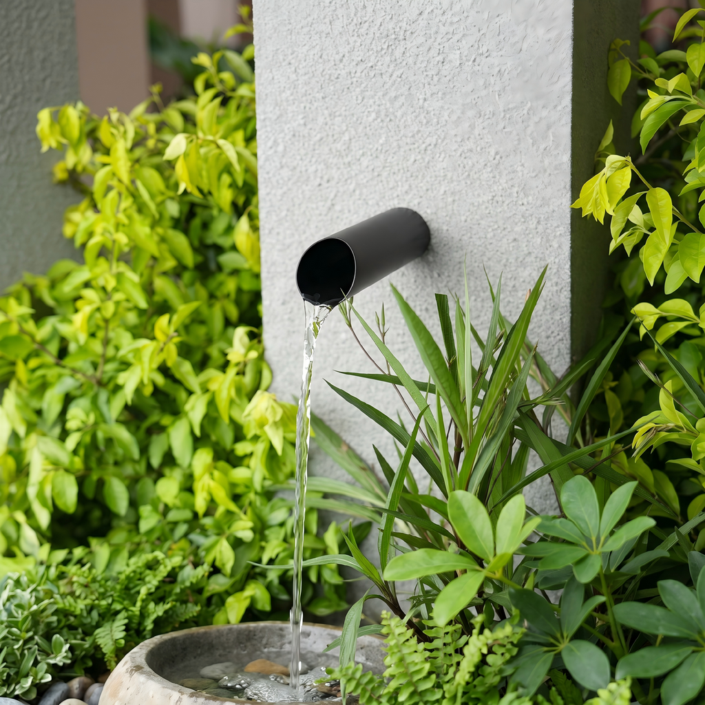 Stainless Steel Waterfall Spout, 12" Long Spillway Scupper