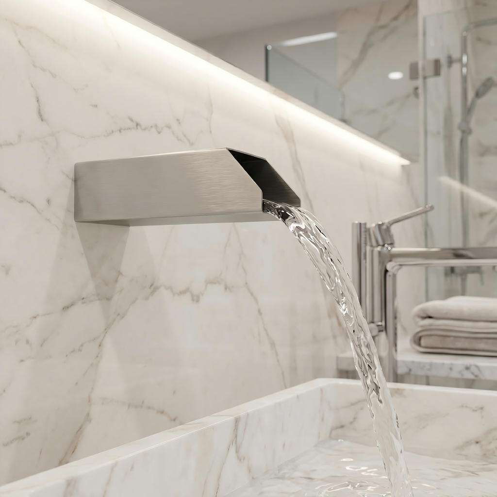 Square Stainless Steel Waterfall Spout & Spillway Scupper