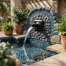 Round Water Fountain Spout & Spillway Scupper