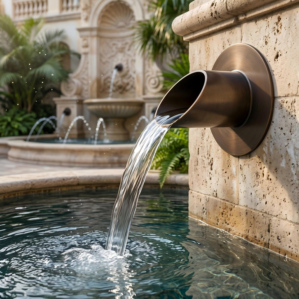 PONDO 316 Stainless Steel Fountain Splash Guard Ring – Outdoor Water Feature Splash Reduction Ring for Ponds & Garden Fountains