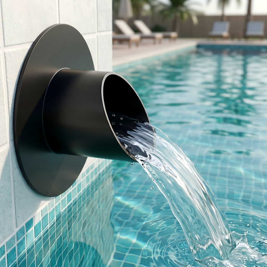 PONDO 316 Stainless Steel Fountain Splash Guard Ring – Outdoor Water Feature Splash Reduction Ring for Ponds & Garden Fountains