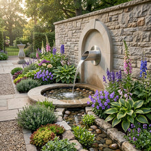PONDO 316 Stainless Steel Fountain Splash Guard Ring – Outdoor Water Feature Splash Reduction Ring for Ponds & Garden Fountains