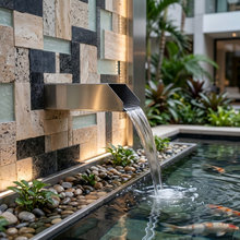 Square Stainless Steel Waterfall Spout & Spillway Scupper