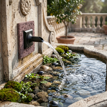 Round Water Fountain Spout & Spillway Scupper