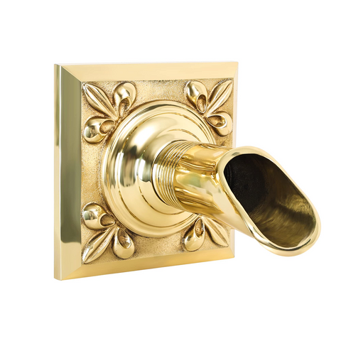 Solid Brass Made Exquisite Handcrafted Waterfall Spout for Landscape, Water Fountain Spout Scupper Luxury Decoration for Pools, Ponds, Water Walls (AR220412-Y)